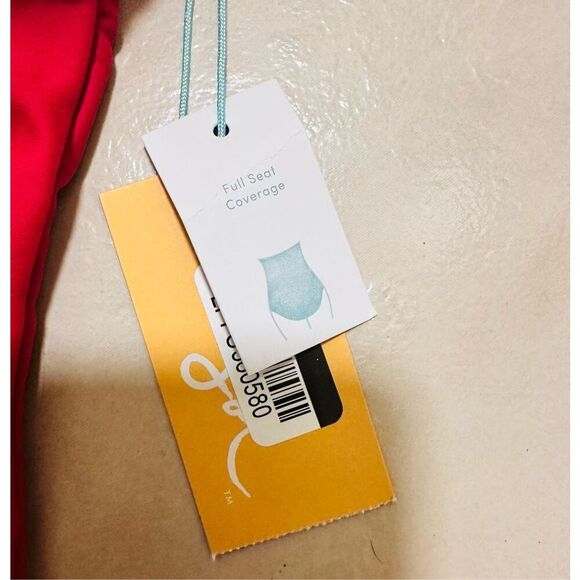 Kona Sol Pink One Shoulder Ruffle One Piece Swimsuit With Padding Size Medium - Picture 3 of 5